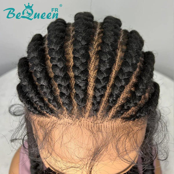 
BeQueen Peluca en Rizos de Encaje Pelo Largo Ghana 100% fibra sintética Cabello Largo 30 pulgadas Cuero cabelludo natural