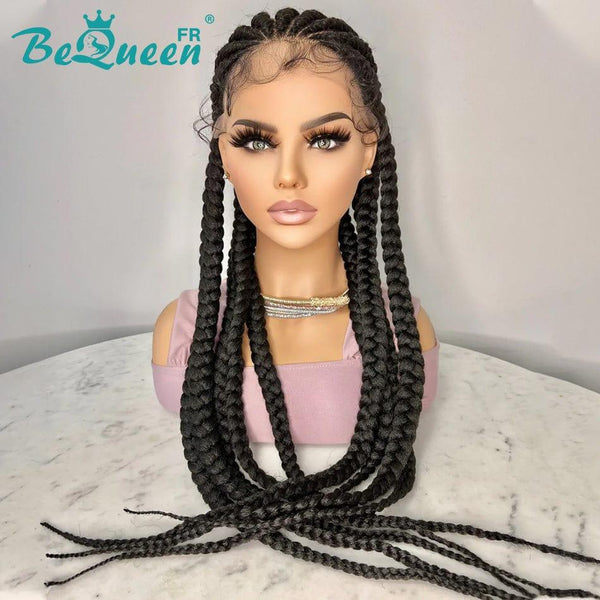 
BeQueen Peluca en Rizos de Encaje Pelo Largo Ghana 100% fibra sintética Cabello Largo 30 pulgadas Cuero cabelludo natural