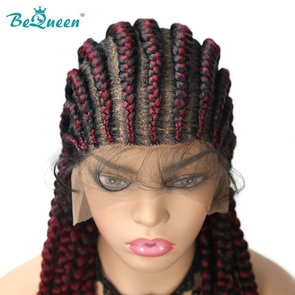 
BeQueen Peluca en Rizos de Encaje Pelo Largo Ghana 100% fibra sintética Cabello Largo 30 pulgadas Cuero cabelludo natural