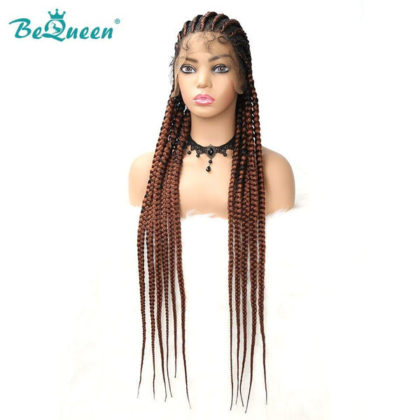 
BeQueen Peluca en Rizos de Encaje Pelo Largo Ghana 100% fibra sintética Cabello Largo 30 pulgadas Cuero cabelludo natural