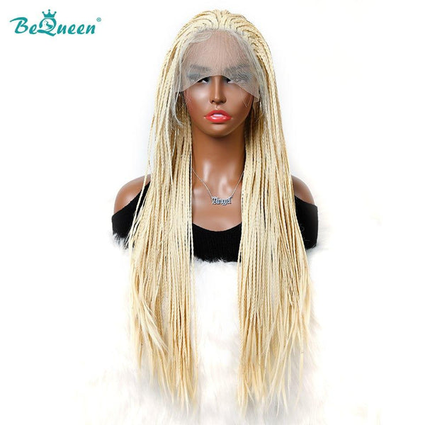 BeQueen Perruque en Nattes Pleine 100% fibre synthétique Cheveux Longs 26pouces Cuir chevelu naturel