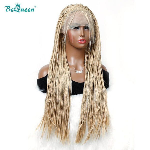 BeQueen Perruque en Nattes Pleine 100% fibre synthétique Cheveux Longs 26pouces Cuir chevelu naturel