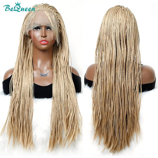 BeQueen Perruque en Nattes Pleine 100% fibre synthétique Cheveux Longs 26pouces Cuir chevelu naturel