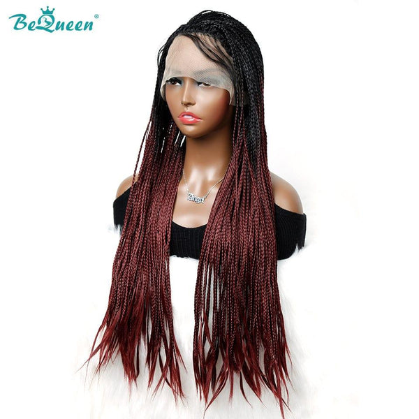BeQueen Perruque en Nattes Pleine 100% fibre synthétique Cheveux Longs 26pouces Cuir chevelu naturel