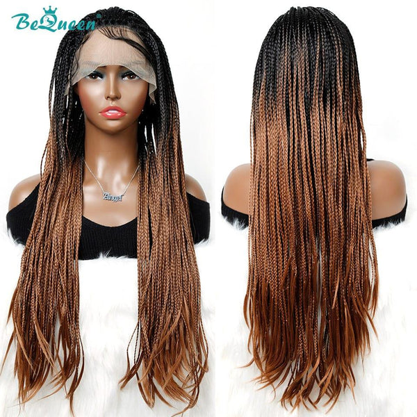 BeQueen Perruque en Nattes Pleine 100% fibre synthétique Cheveux Longs 26pouces Cuir chevelu naturel