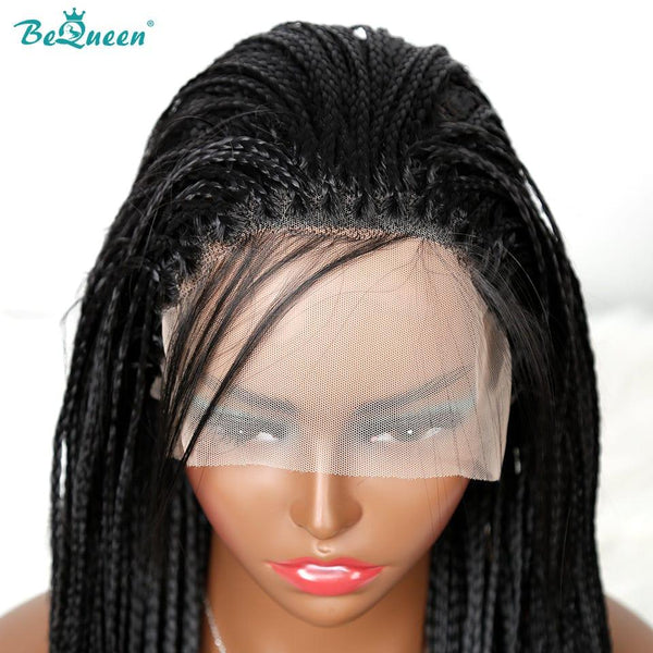 BeQueen Perruque en Nattes Pleine 100% fibre synthétique Cheveux Longs 26pouces Cuir chevelu naturel