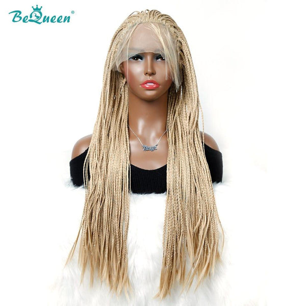 BeQueen Perruque en Nattes Pleine 100% fibre synthétique Cheveux Longs 26pouces Cuir chevelu naturel