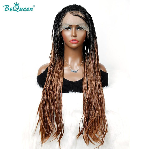 BeQueen Perruque en Nattes Pleine 100% fibre synthétique Cheveux Longs 26pouces Cuir chevelu naturel