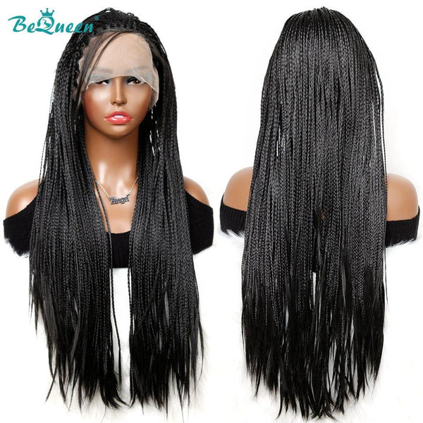 BeQueen Perruque en Nattes Pleine 100% fibre synthétique Cheveux Longs 26pouces Cuir chevelu naturel