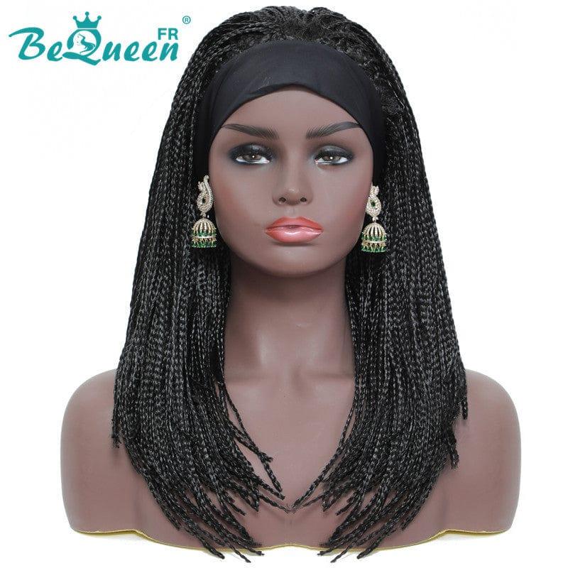 Perruque Synthétique Longue Bouclée Brune Foncée - Avec Bandeau - Style Naturel - Neuf Sans étiquettes