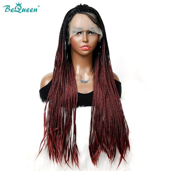 BeQueen Perruque en Nattes Pleine 100% fibre synthétique Cheveux Longs 26pouces Cuir chevelu naturel