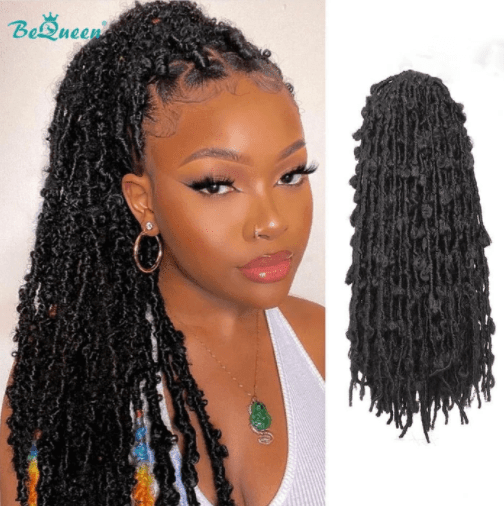 Bequeen Butterfly Faux Locs 3/6 Color Packs 100% Synthetic Fiber Butterfly Pattern 