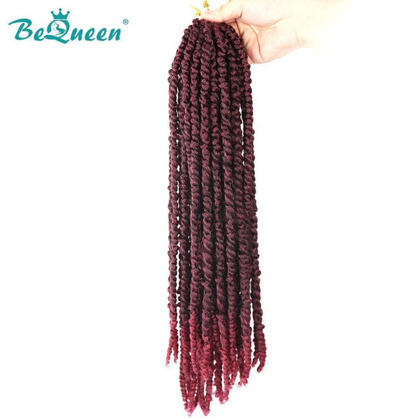 Bequeen 3/6 Packs Burgundy Red Color Passion Twists 100% Synthetic Fiber Crochet Pattern 
