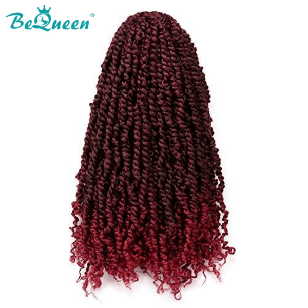 Bequeen 3/6 Packs Burgundy Red Color Passion Twists 100% Synthetic Fiber Crochet Pattern 