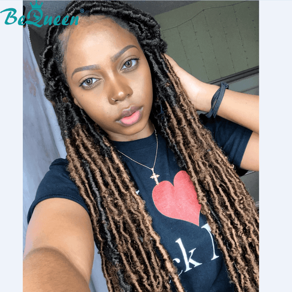 Bequeen Butterfly Faux Locs 3/6 Color Packs 100% Synthetic Fiber Butterfly Pattern 