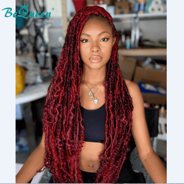 Bequeen Butterfly Faux Locs 3/6 Color Packs 100% Synthetic Fiber Butterfly Pattern 