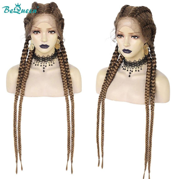 BeQueen Wig in 4 braids 100% synthetic fiber Natural scalp CRAZY low price