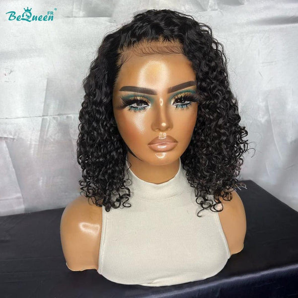 BeQueen "Demi" Peruca Personalizada Bob Onda Profunda Pronta a Usar Sem Cola 4X4 Cabelo Cru 200% Densidade em França