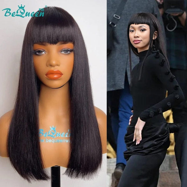 BeQueen „Ernie“ lange gerade Perücke mit Pony