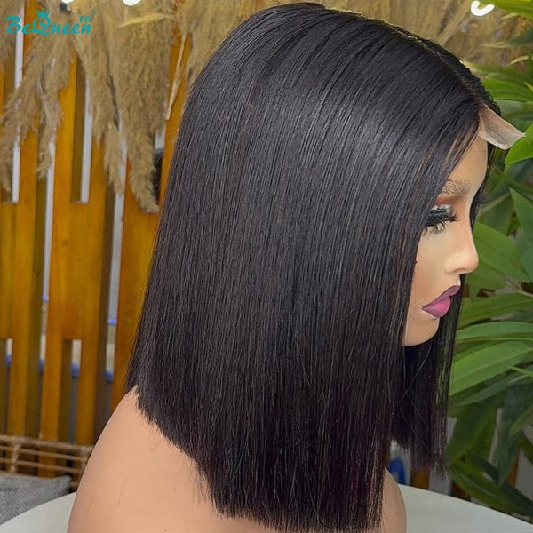 BeQueen “Sonia" Perruque Customisée Bob Lisse lace closure 2*6 Raw Hair 200% Densité en France
