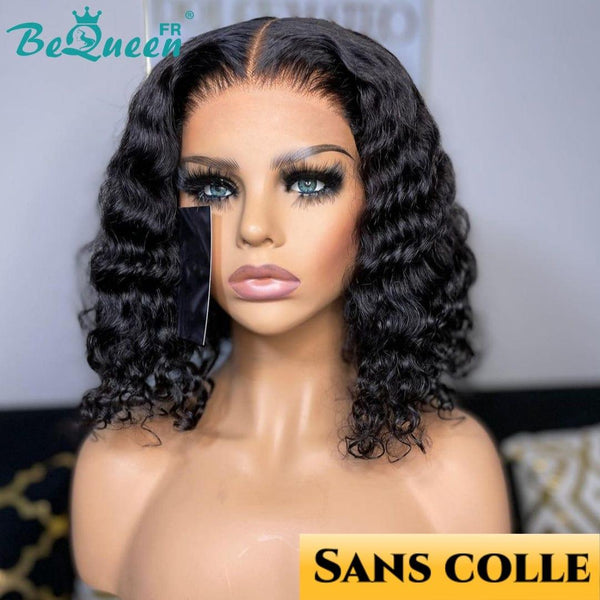 BeQueen "Demi" Perruque Customisée Bob Deep wave Pré-max: Pré-épilés+Prêt à porter Sans Colle+Pré-blanchiment 13X4 Raw Hair 200% Densité