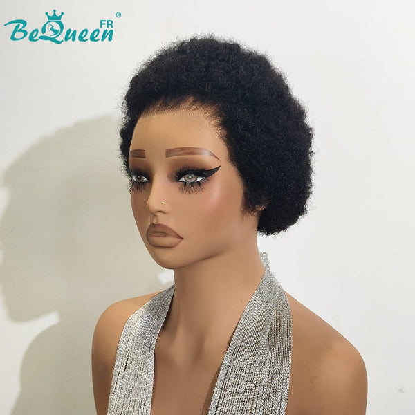BeQueen "Edwina" Perruque court afro avec Lace Frontale 13x4  sans colle