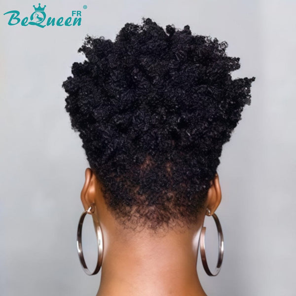 BeQueen "Edwina" Perruque noir afro avec Lace Frontale 13x4