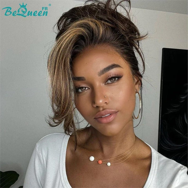 BeQueen "Eva" Perruque Customisée Longue Lisse 16 pouces Prêt à porter Sans Colle 13X4 Raw Hair 200% Densité