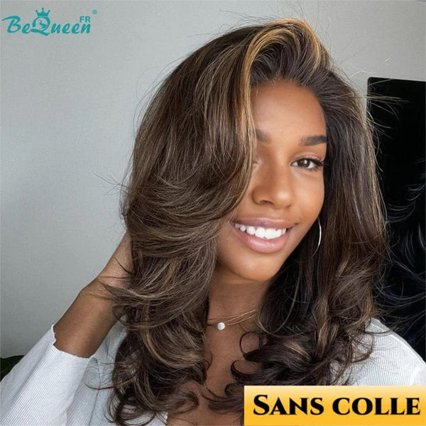 BeQueen "Eva" Perruque Customisée Longue Lisse 16 pouces Prêt à porter Sans Colle 13X4 Raw Hair 200% Densité