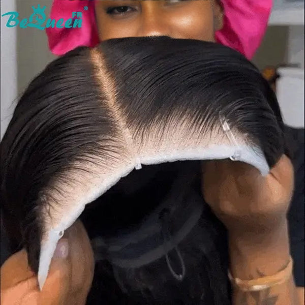 BeQueen "Mina" Perruque Customisée Longue Lisse Pré-max: Pré-épilés+Prêt à porter Sans Colle+Pré-blanchiment avec band élastique 6*6 Raw Hair 200% Densité
