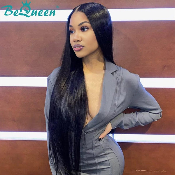 BeQueen „Mina“ lange gerade Perücke mit Spitzenverschluss