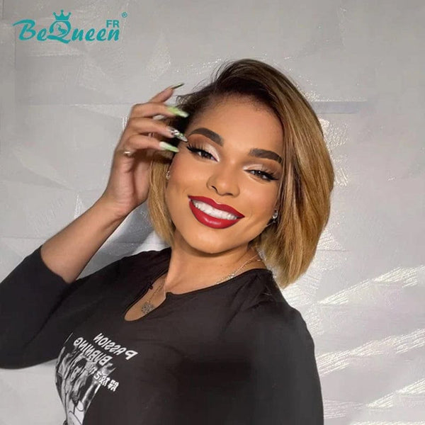 BeQueen “Colette” Perruque Bob Lisse avec Lace Frontale 13X4