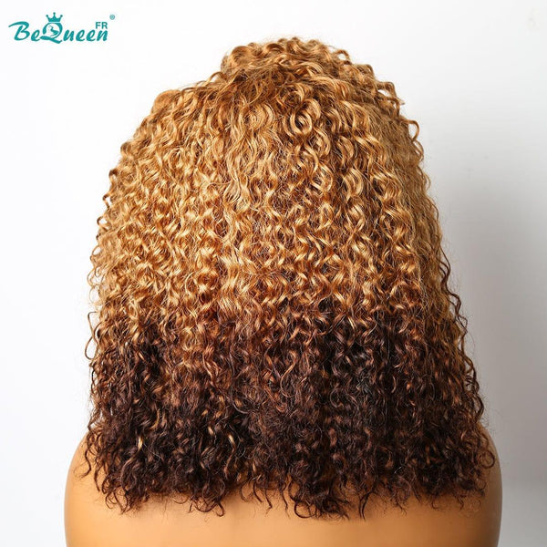 BeQueen “Delor” Curly Wave Bob Wig with 13X4 Lace Frontal 