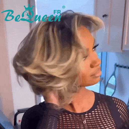 BeQueen “Delphine” Perruque Bob Body Wave avec Lace Frontale 13X4