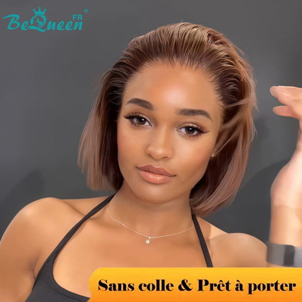 BeQueen “Helene” Brown Bob Wig with Lace Front 13*4