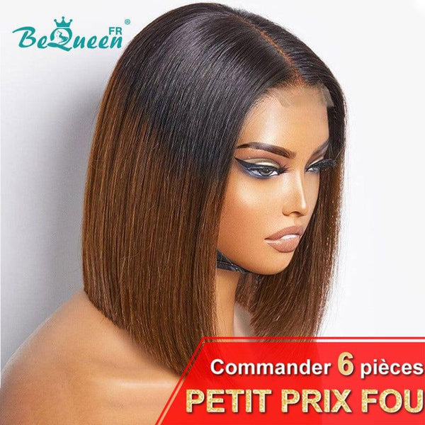 BeQueen "Adelaide" Lace Closure Bob Wig 2x6 SSD Super Cheap Price 