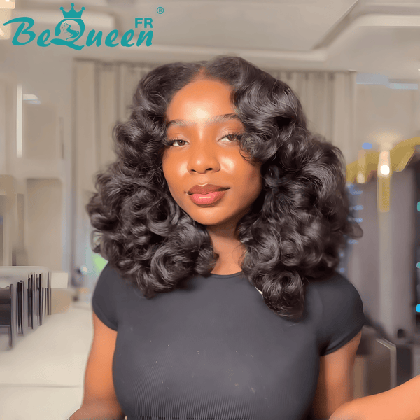 BeQueen „Nadia“ verworrene gerade Bob-Perücke mit Spitzenverschluss 