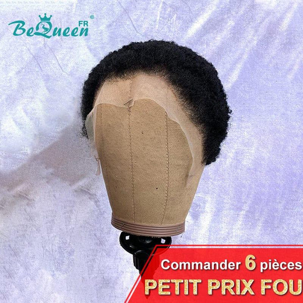 BeQueen "Edwina" Perruque Pixie Afro curl avec Lace Frontale 13x4 Noir Petit Prix FOU