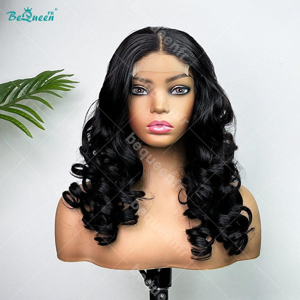 BeQueen “Enya” Perruque Longue Bouncy Curly avec Lace Closure