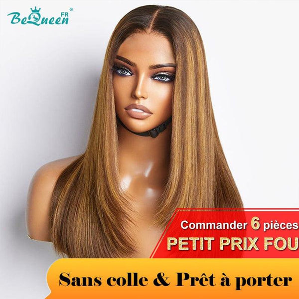 BeQueen "Eva" Customized Long Straight Hair Wig Ready-to-Wear No Glue 4X4 Great Price 