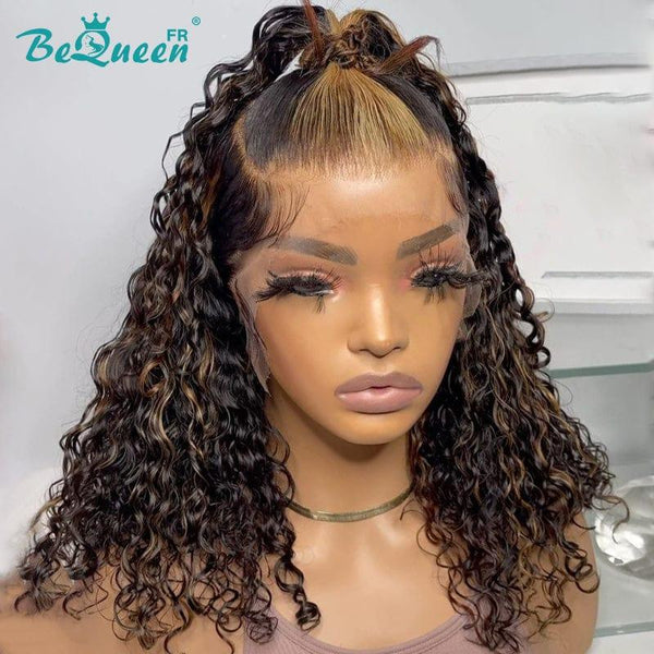 BeQueen “Fleur” Perruque Bob Curly Wave avec Lace Frontale
