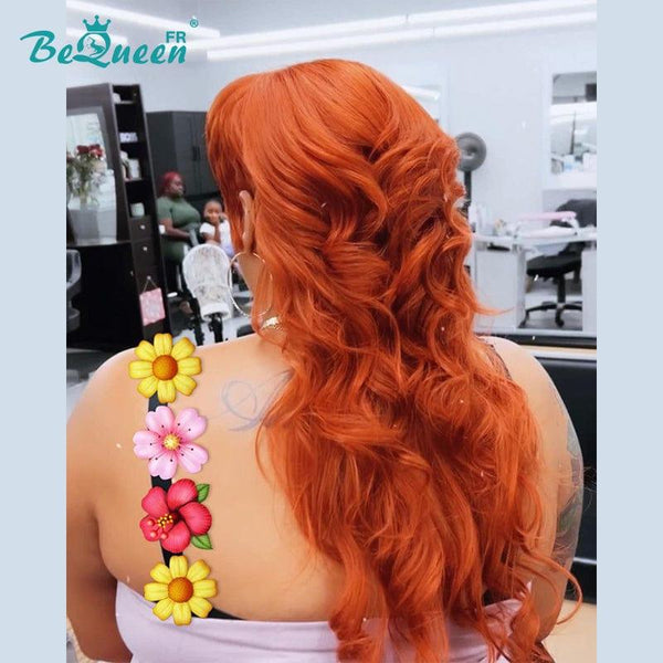 BeQueen "Geraldine" Pixie Wig with Bangs Orange 