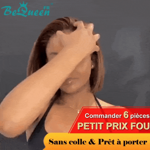 BeQueen “Helene” Perruque Bob Brun avec Lace frontale 13*4 Sans colle Petit Prix FOU