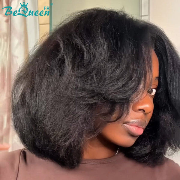 BeQueen „Nadia“ verworrene gerade Bob-Perücke mit Spitzenverschluss 