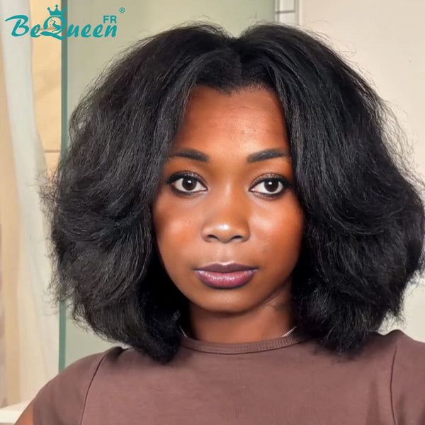 BeQueen „Nadia“ verworrene gerade Bob-Perücke mit Spitzenverschluss 