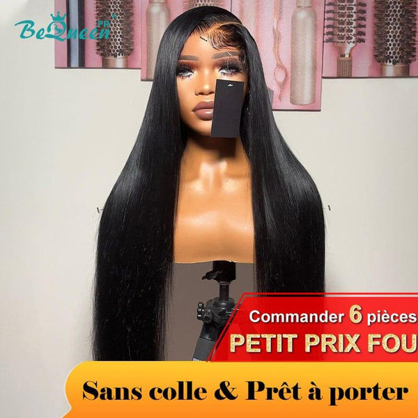 BeQueen "Mina" Customized Long Straight Wig Ready to Wear No Glue 13X6 Raw Hair 200% Density Low Price FOU