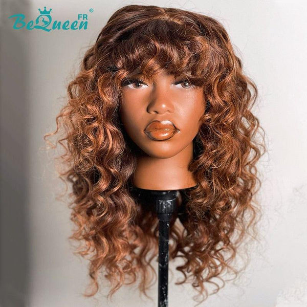 BeQueen Perruque “Amelia” avec Frange Marron