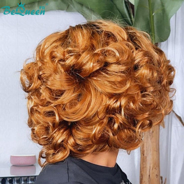 BeQueen Perruque "Stella" Egg curl bob Noir et marron