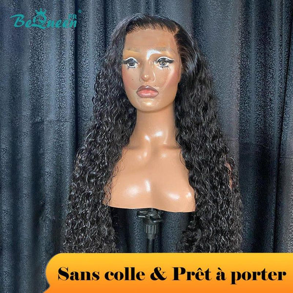 BeQueen "Sisi" Custom Long Water Wave Wigs Ready - to - wear Glue - less 4X4 Glue - less 4X4 Low Price CRAZY