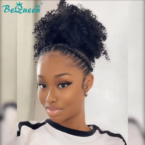 BeQueen “Ulysses” Curly Wave Ponytail Wig with Elastic